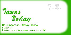 tamas mohay business card